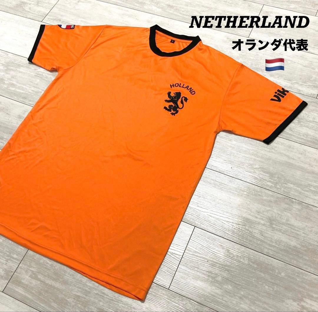 希少品！サッカー オランダ代表 エムブレム× viking メンズ 半袖Ｔシャツ