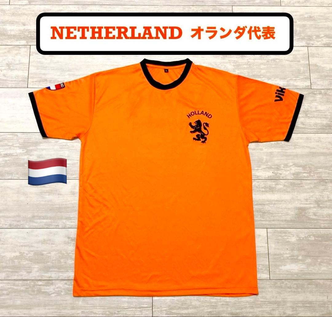 希少品！サッカー オランダ代表 エムブレム× viking メンズ 半袖Ｔシャツ