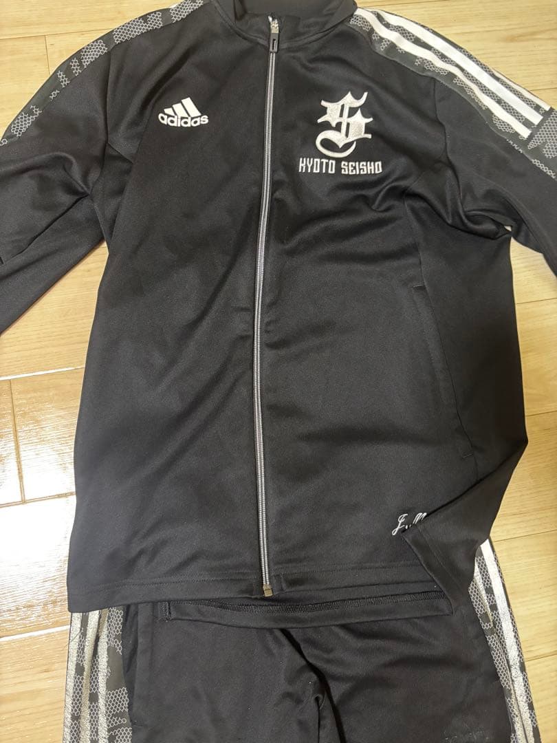 adidas 京都成章ラグビージャージ上下セット ブラック
