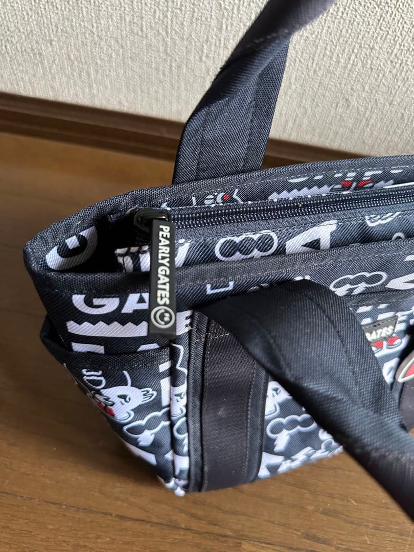 パーリーゲイツ どうしちゃったPG 総柄　カートバッグ　ネイビー