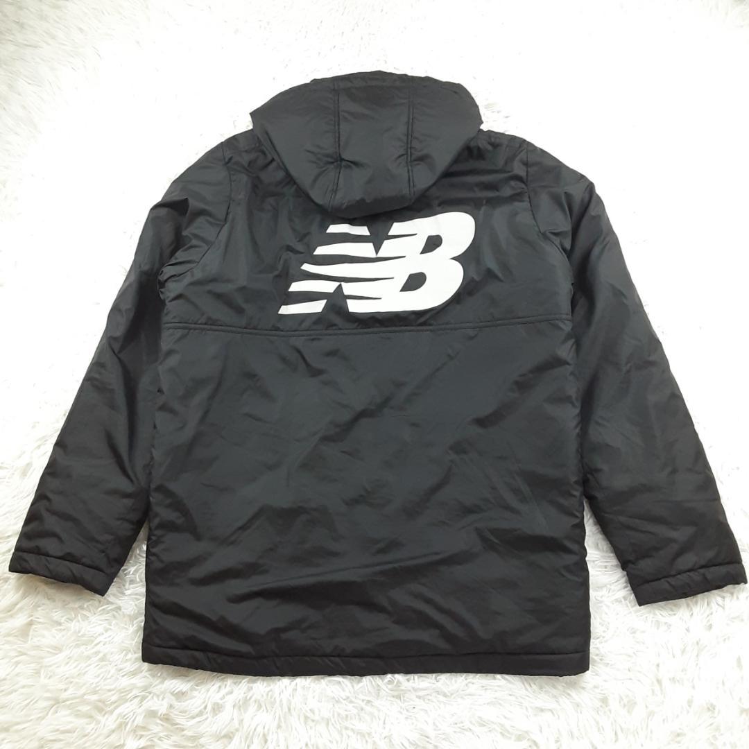 美品◎New Balance ニューバランス ハーフパテッドコート ブラック 黒