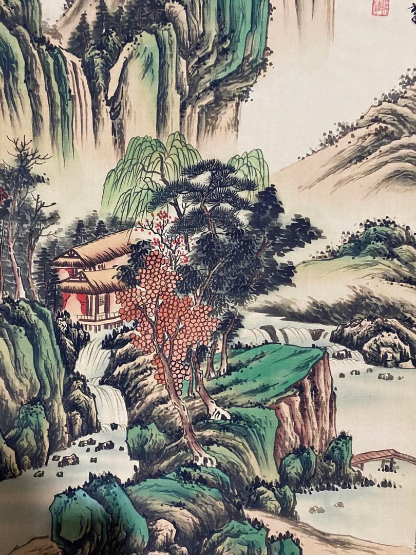 王翚 隐居图 中国画 掛け軸 水墨画 和室 玄関 茶室 壁掛け 美術品