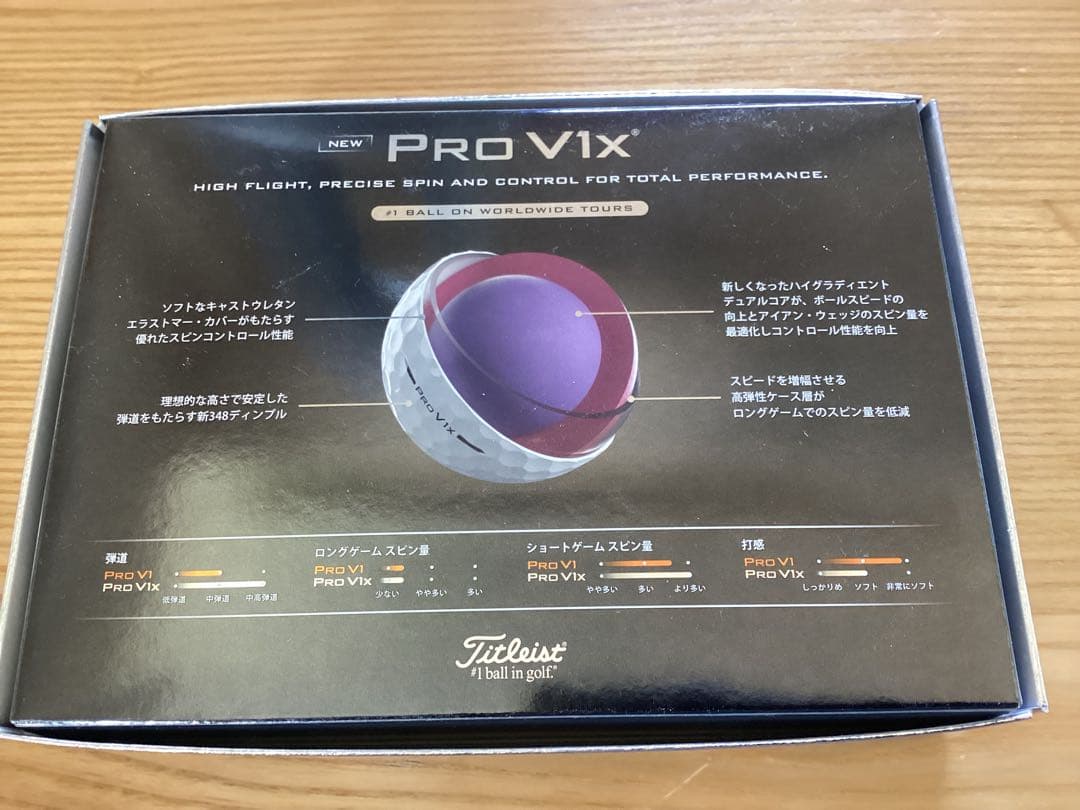 タイトリストPro V1x ゴルフボールダブルナンバーホワイト