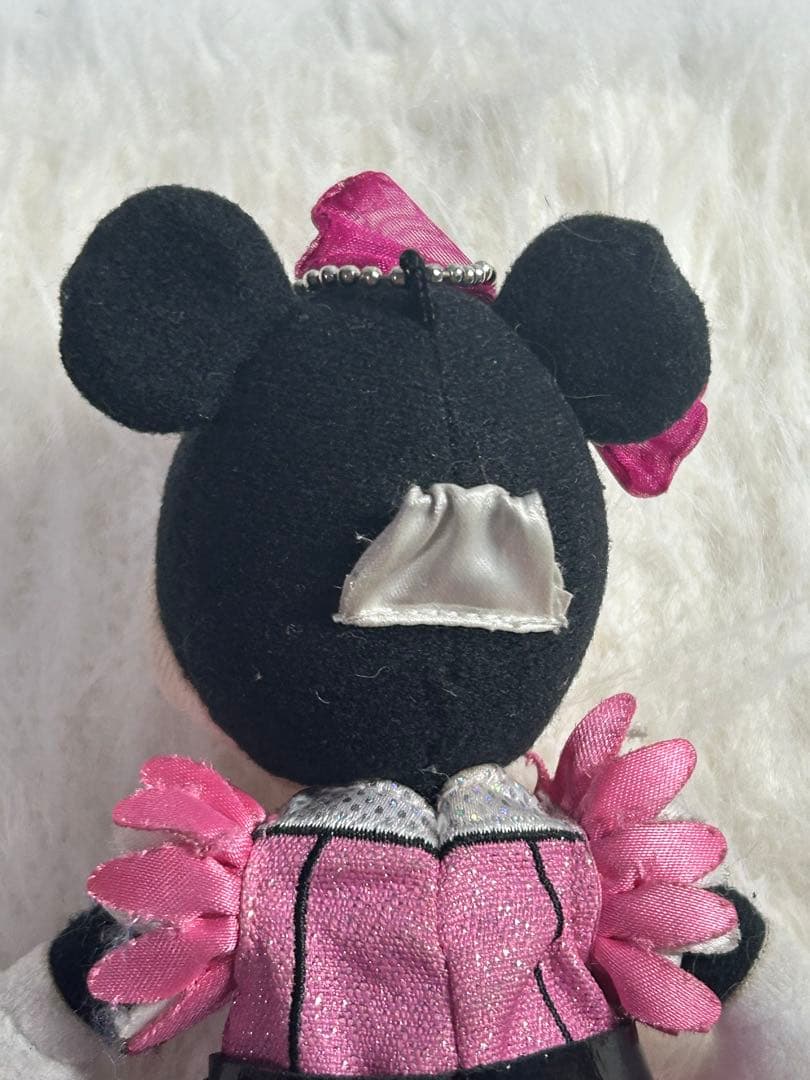 ディズニー ミニー クラブマウスビート ぬいぐるみバッジ キーホルダー ピンク