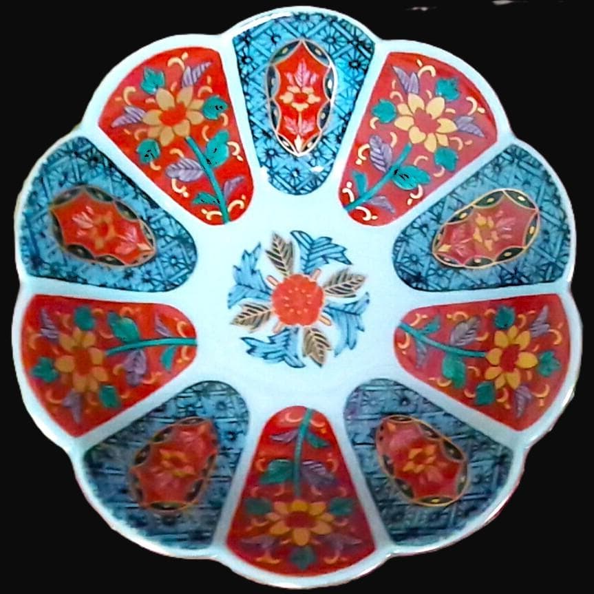 追加可 新品 林九郎窯 十方割花地紋小鉢 金彩輪花鉢 古伊万里 波佐見焼