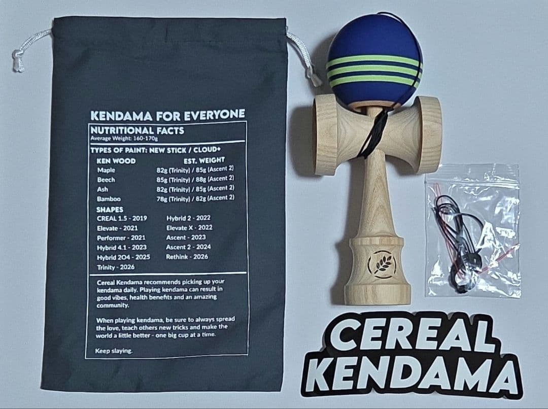 スポーツトイ・アクショントイ Cereal kendama Navy Lime Trinity Shape