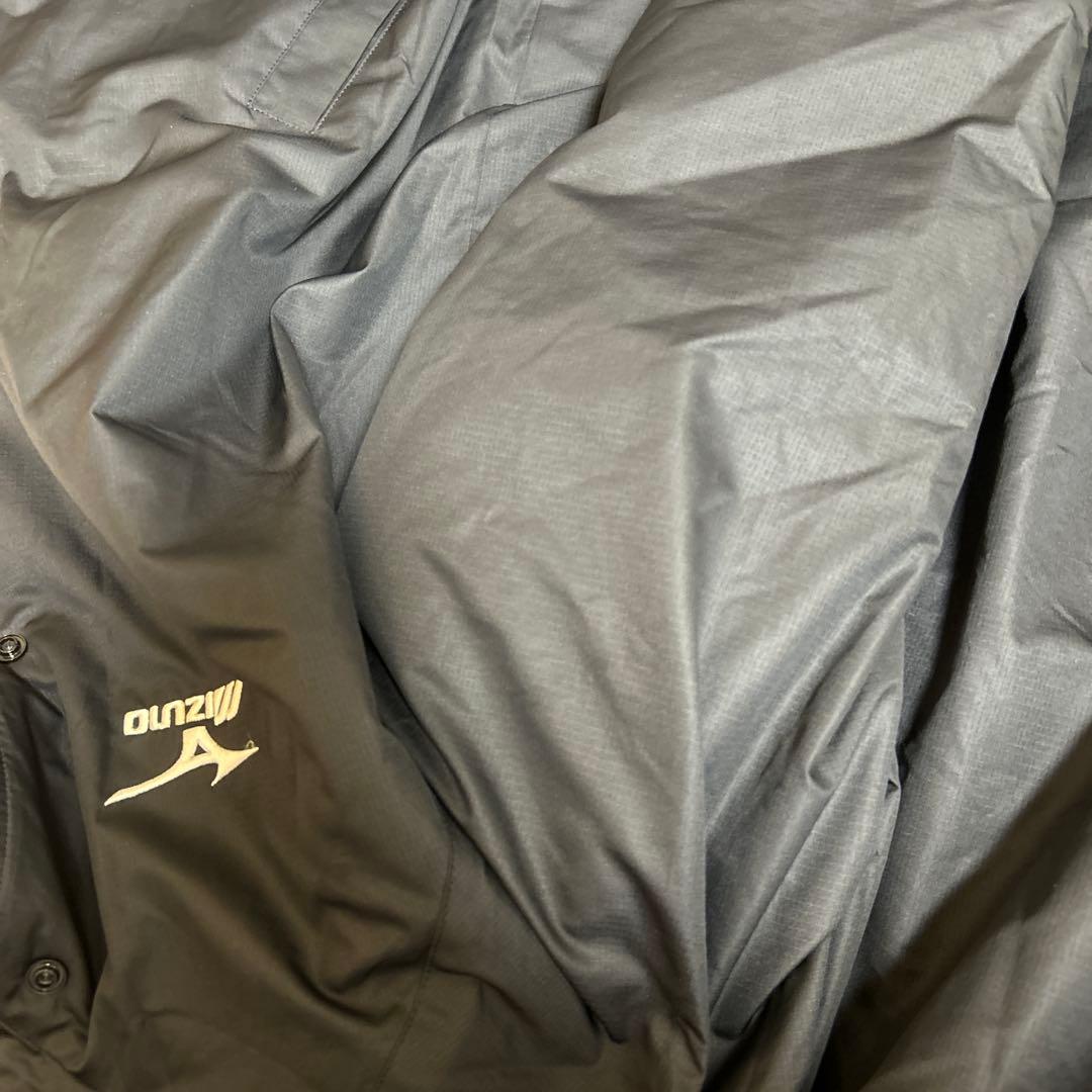 Mizuno フード付きロングコート 黒