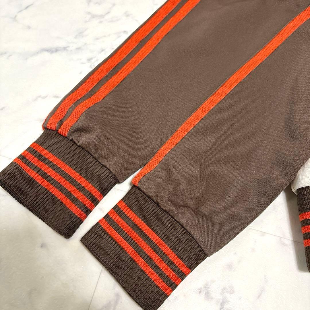 希少！adidas アディダス トラックジャケット 刺繍ロゴ クリーム ブラウン