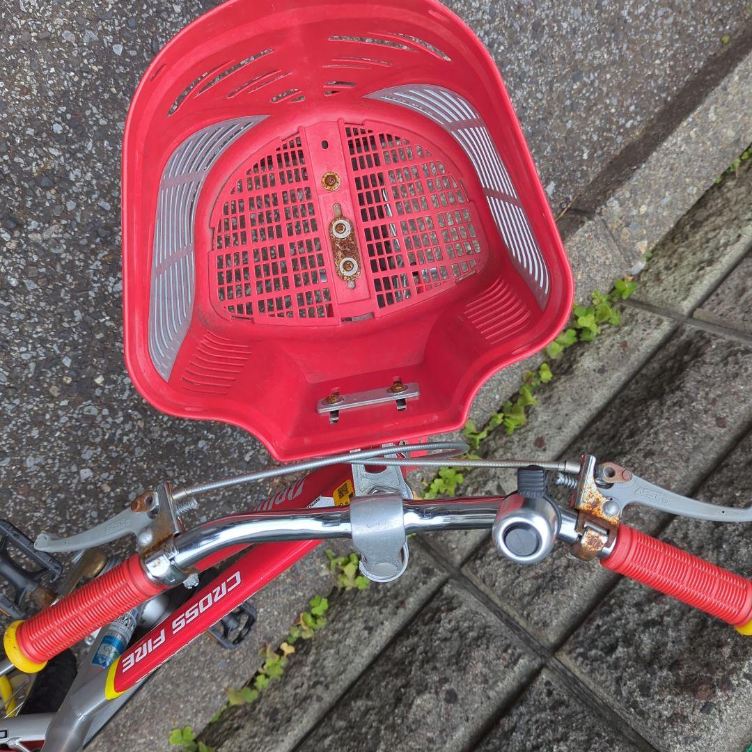 Cross Fire 子供用自転車 赤/シルバー　サイズ１８(東京北区）