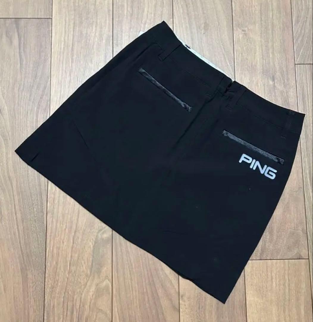 PING モックネック　半袖　スカート　セットアップ　サイズM ブラック　春夏