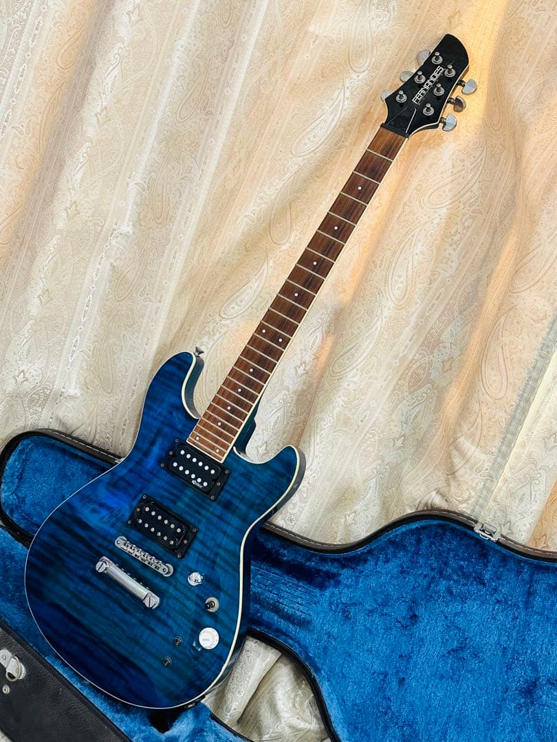 【希少品ギター】フェルナンデス　APG -55S Blue 青虎目