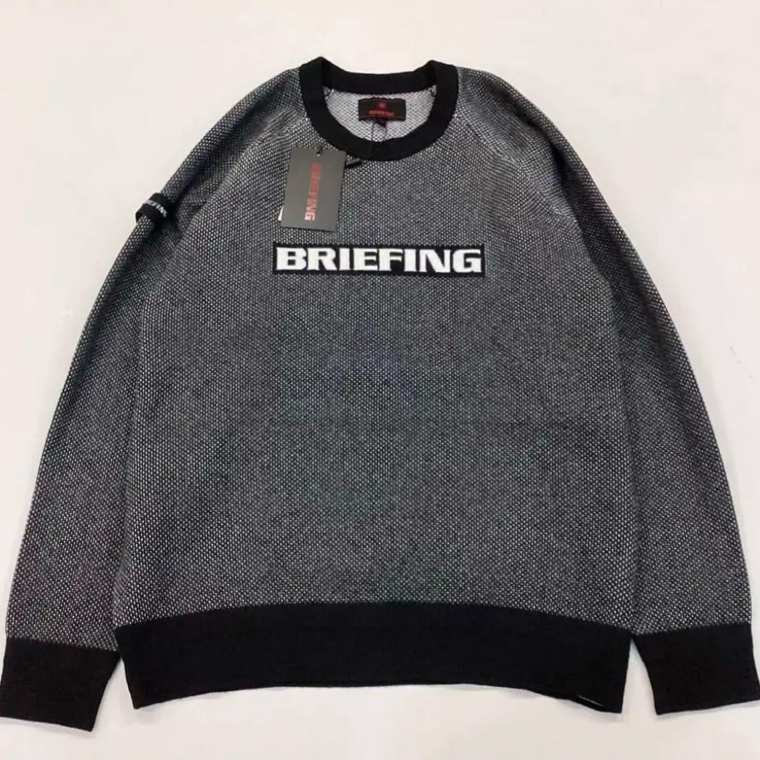 新品　BRIEFING BIRDS EYE LOGO CREWNECK KNIT