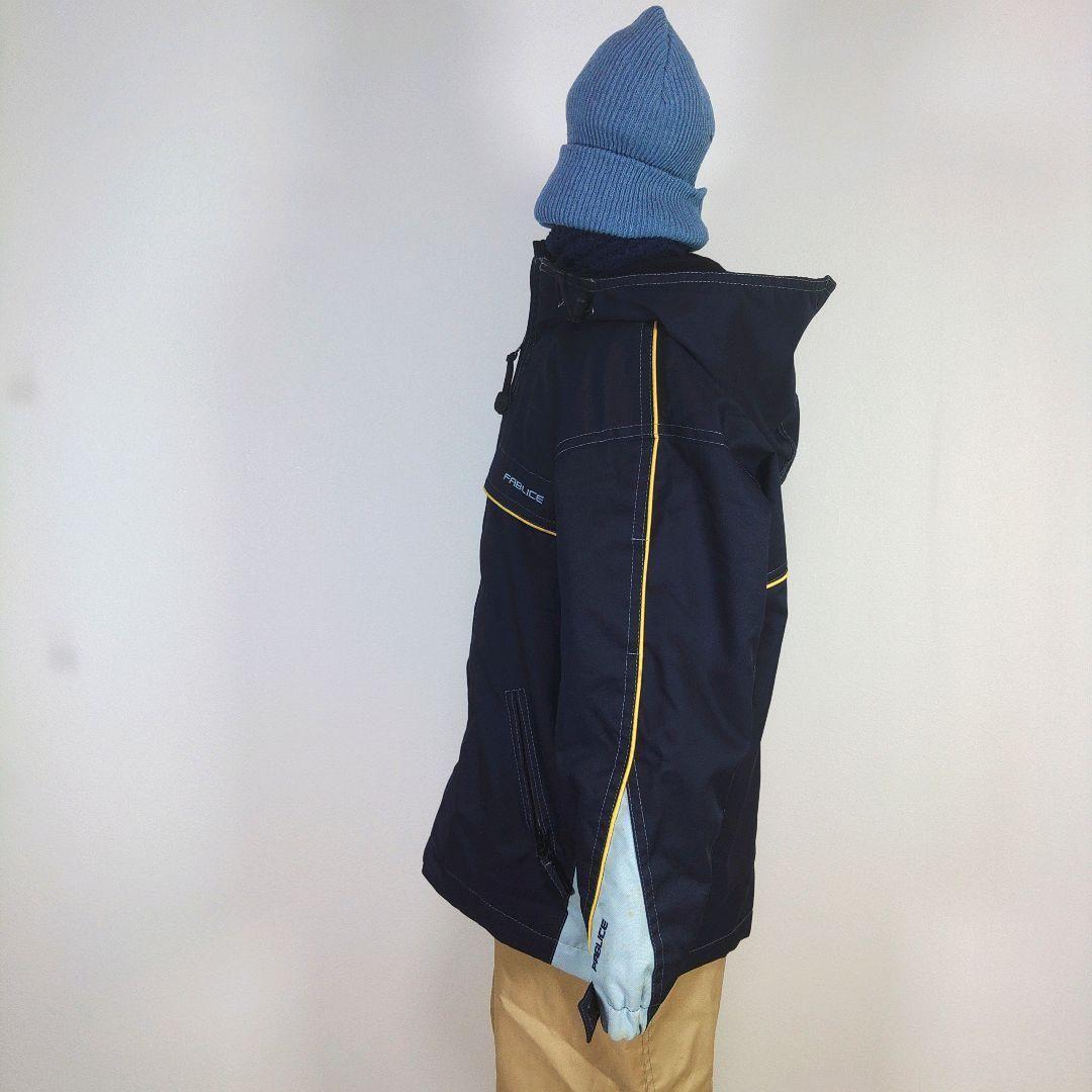 スキーウェア　140cm　男の子　キッズ　子供　ネイビー　ベージュ　ニット帽