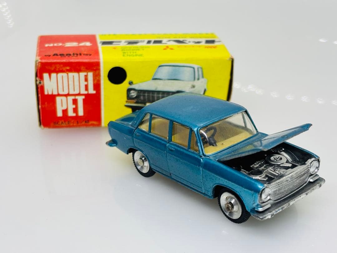 ま*ん様 モデルペット当時物No.24 三菱コルト1000美品1965年発売アサ