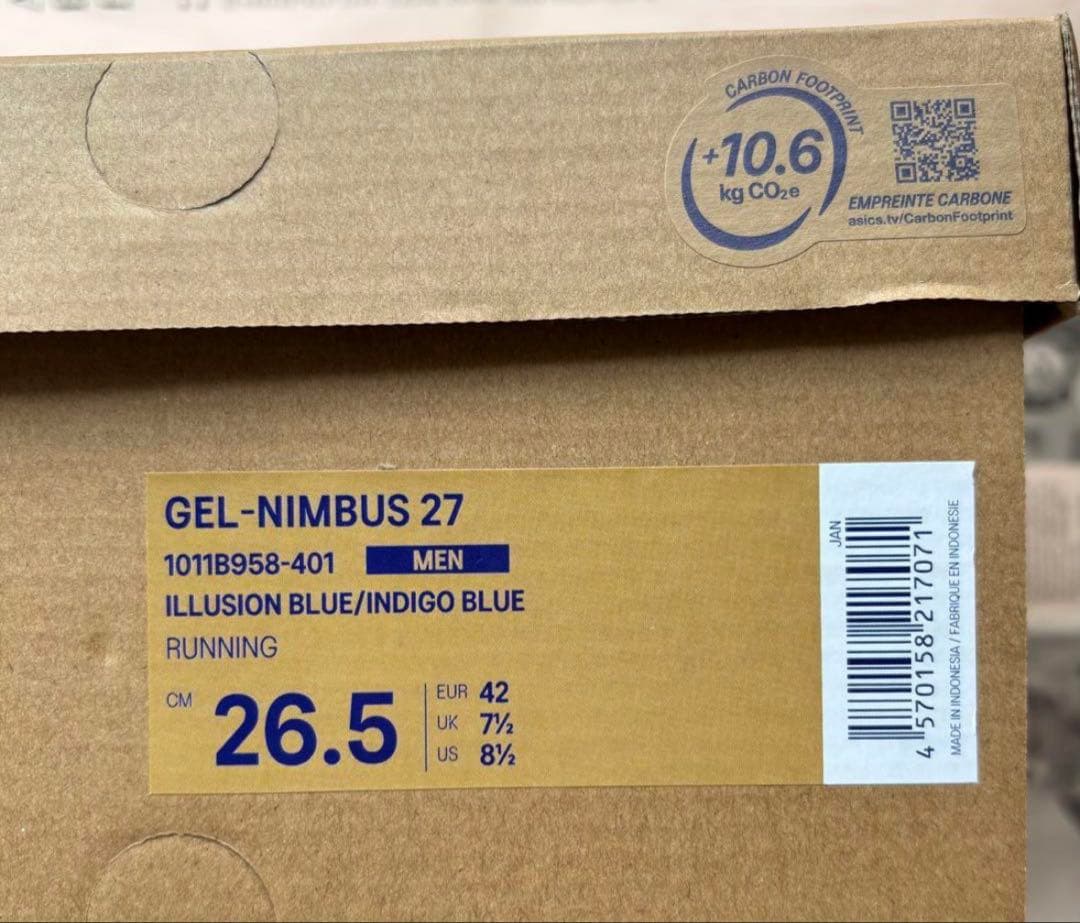 ③ asics　GEL-NIMBUS 27　アシックス　ランニングシューズ