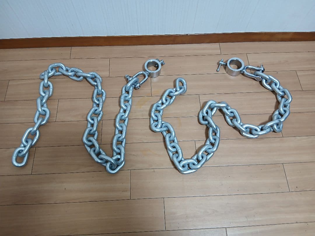 トレーニングチェーン Φ50mm用 9kg×2本 バーベル チェーン