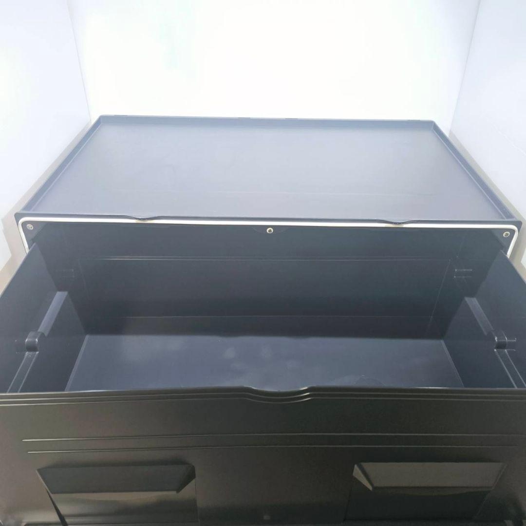 タッパーウェア スーパーチェスト ワイドディープ 深型1段 ブラック