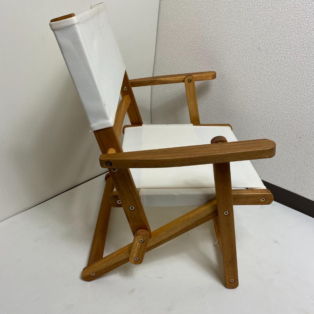★2脚セット ニトリ 折りたたみ 木製 ローチェア アイボリー