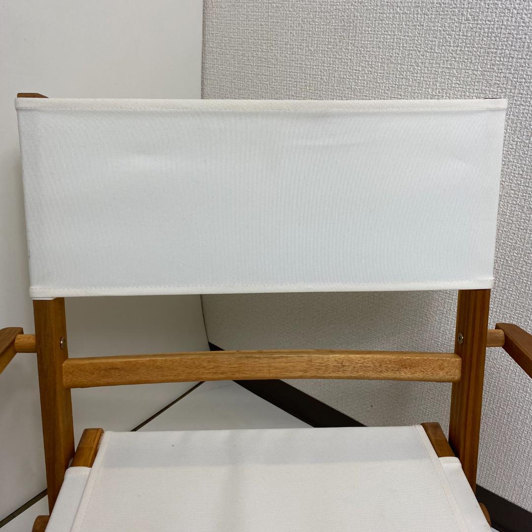 ★2脚セット ニトリ 折りたたみ 木製 ローチェア アイボリー