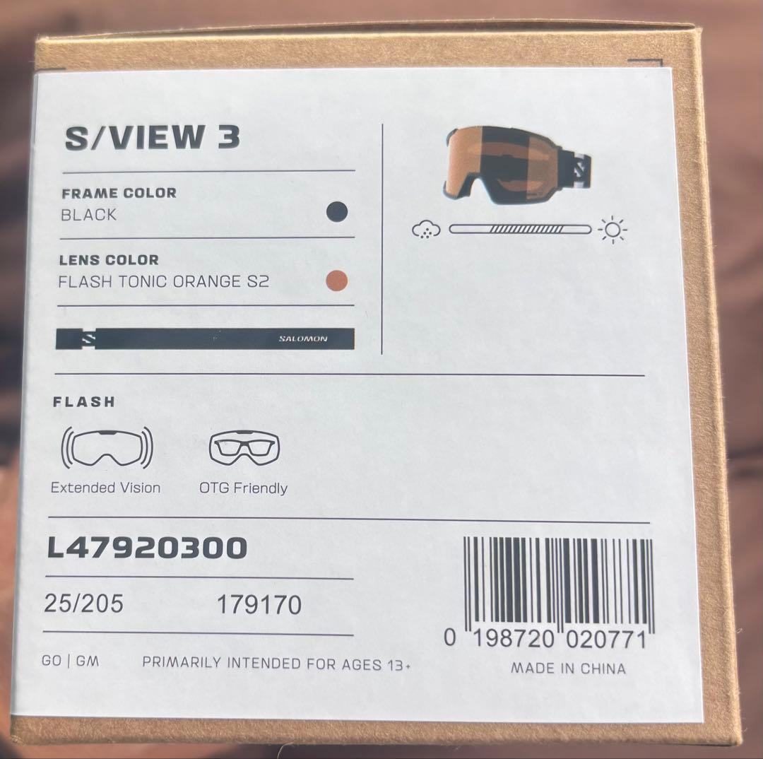 【新品未使用】SALOMON サロモン　S/VIEW ゴーグル