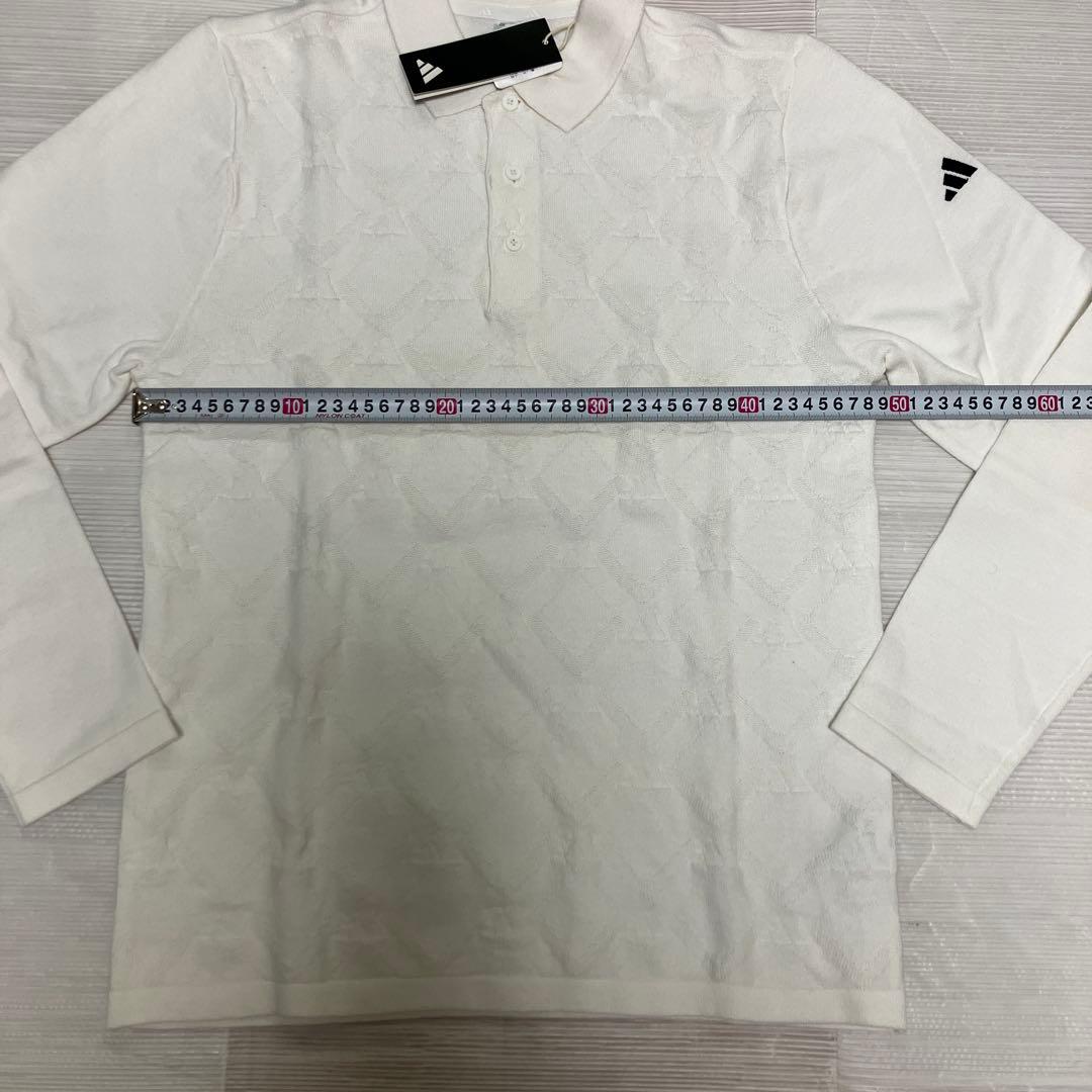 送料無料 新品 adidas GOLF アーガイル柄セーター ポロ M WT