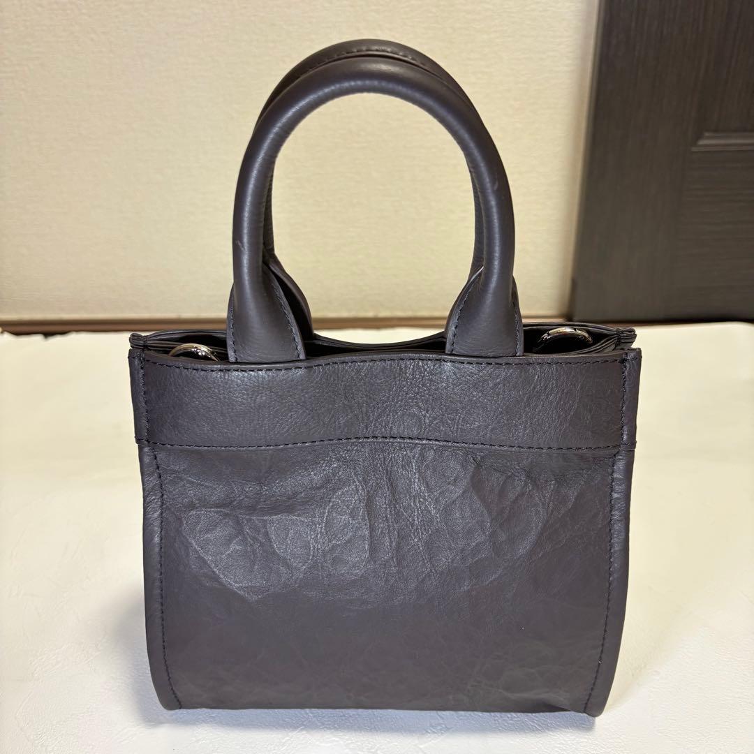 新品 マニウノ ミニバッグ ブラウン MANIUNO ゴルフ ハンドバック 革