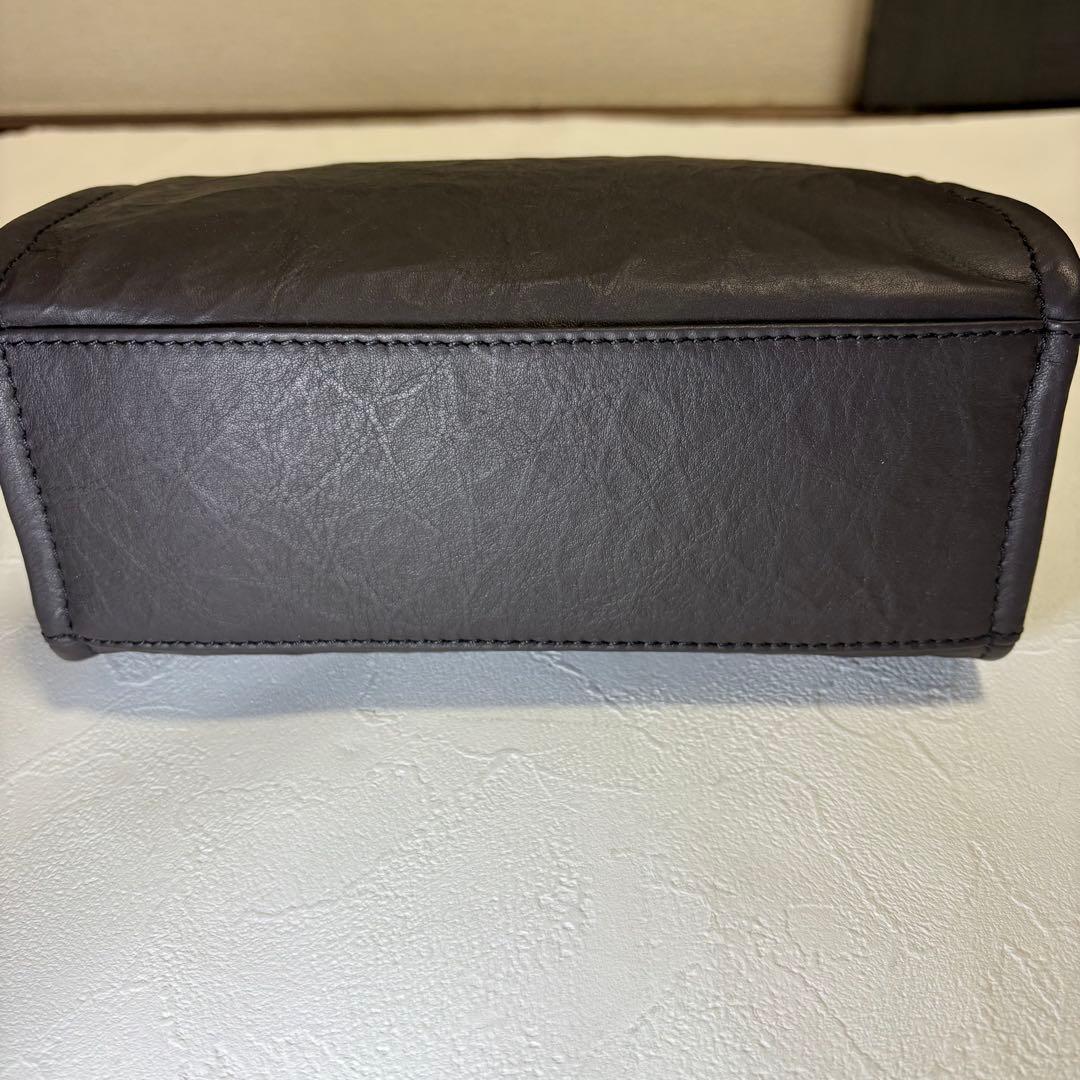新品 マニウノ ミニバッグ ブラウン MANIUNO ゴルフ ハンドバック 革