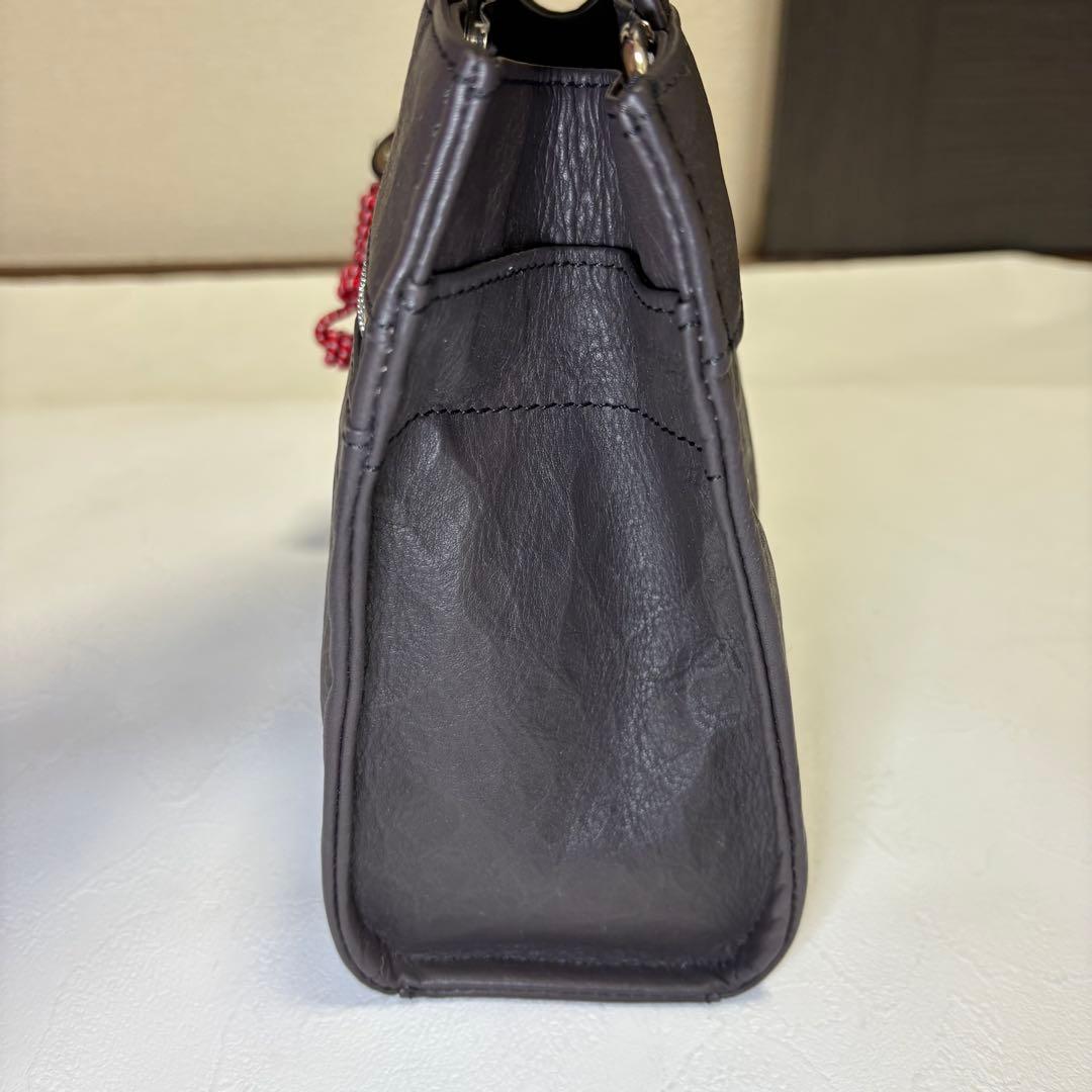 新品 マニウノ ミニバッグ ブラウン MANIUNO ゴルフ ハンドバック 革