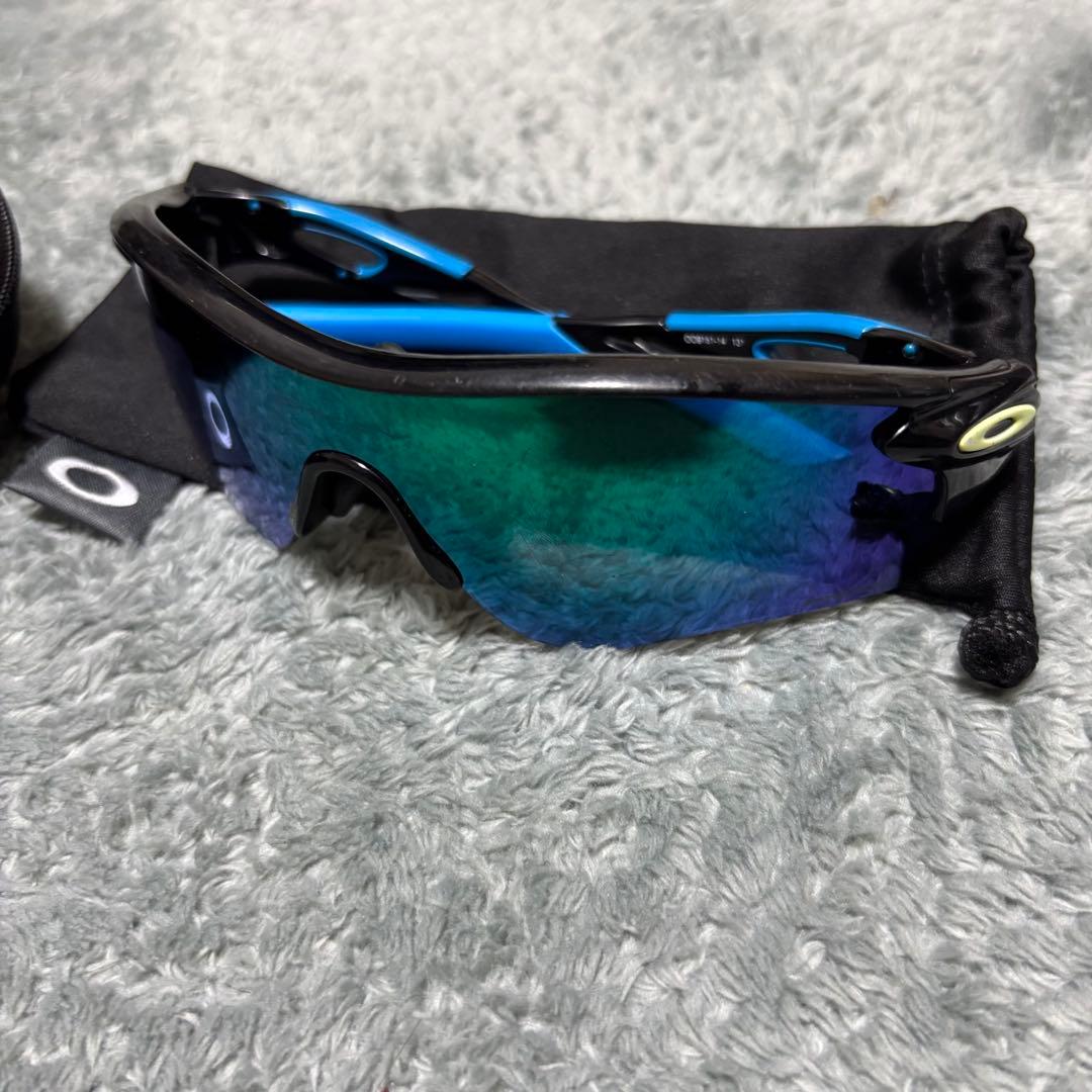 Oakley スポーツサングラス ブラック/ブルー　オークリー　ケース付