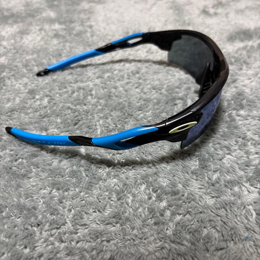 Oakley スポーツサングラス ブラック/ブルー　オークリー　ケース付