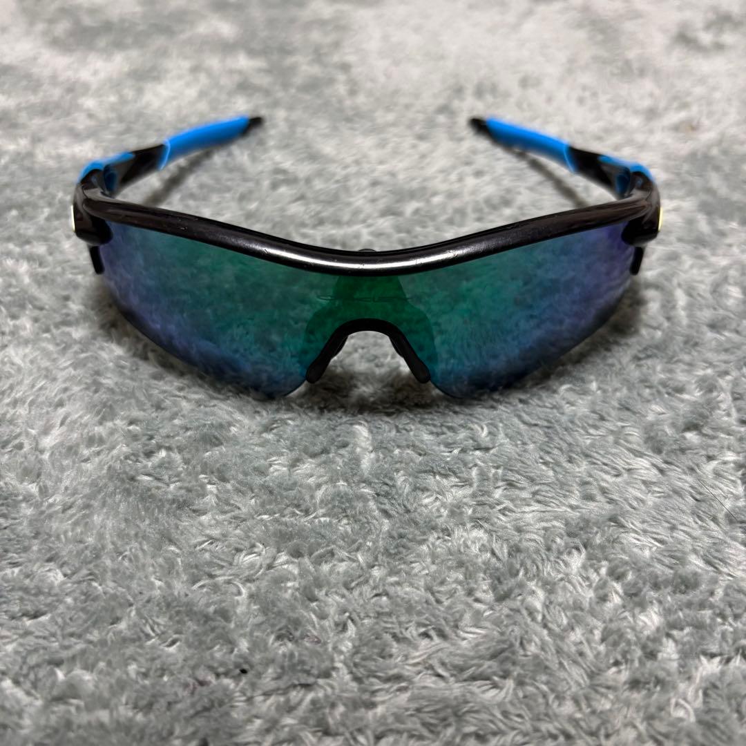 Oakley スポーツサングラス ブラック/ブルー　オークリー　ケース付
