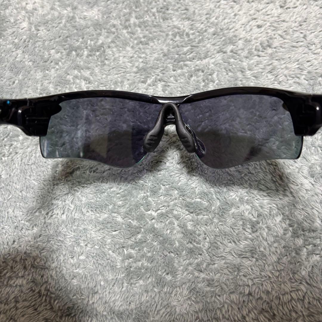Oakley スポーツサングラス ブラック/ブルー　オークリー　ケース付