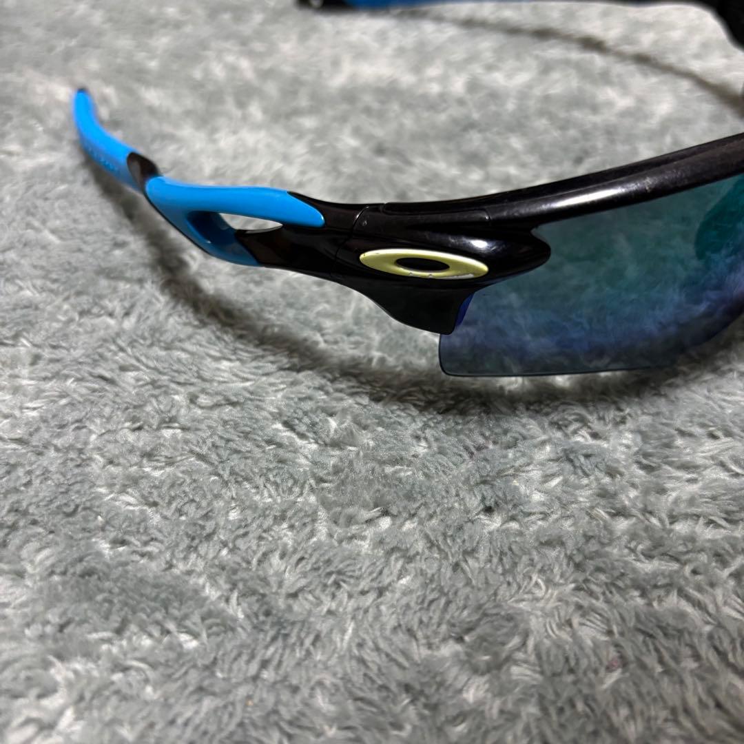 Oakley スポーツサングラス ブラック/ブルー　オークリー　ケース付