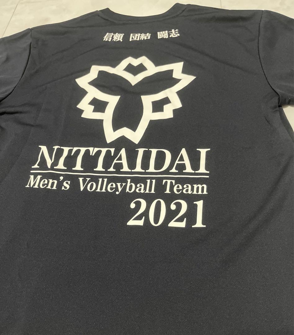 【美品】日体大 バレー 2021年 公式Tシャツ 日本体育大学 ユニフォーム