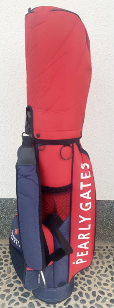 PEARLY GATES キャディバッグ　軽量　3分割　ナイロン　レッド