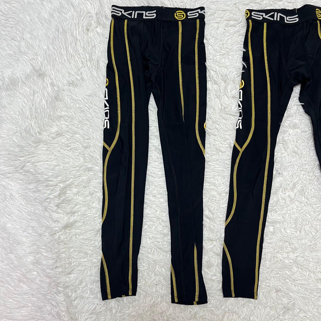 激レア SKINS スキンズ 2枚セット スパッツ タイツ ブラック YM