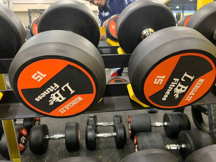 ラバーダンベル　　30kg 2個