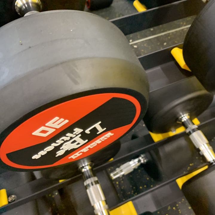 ラバーダンベル　　30kg 2個
