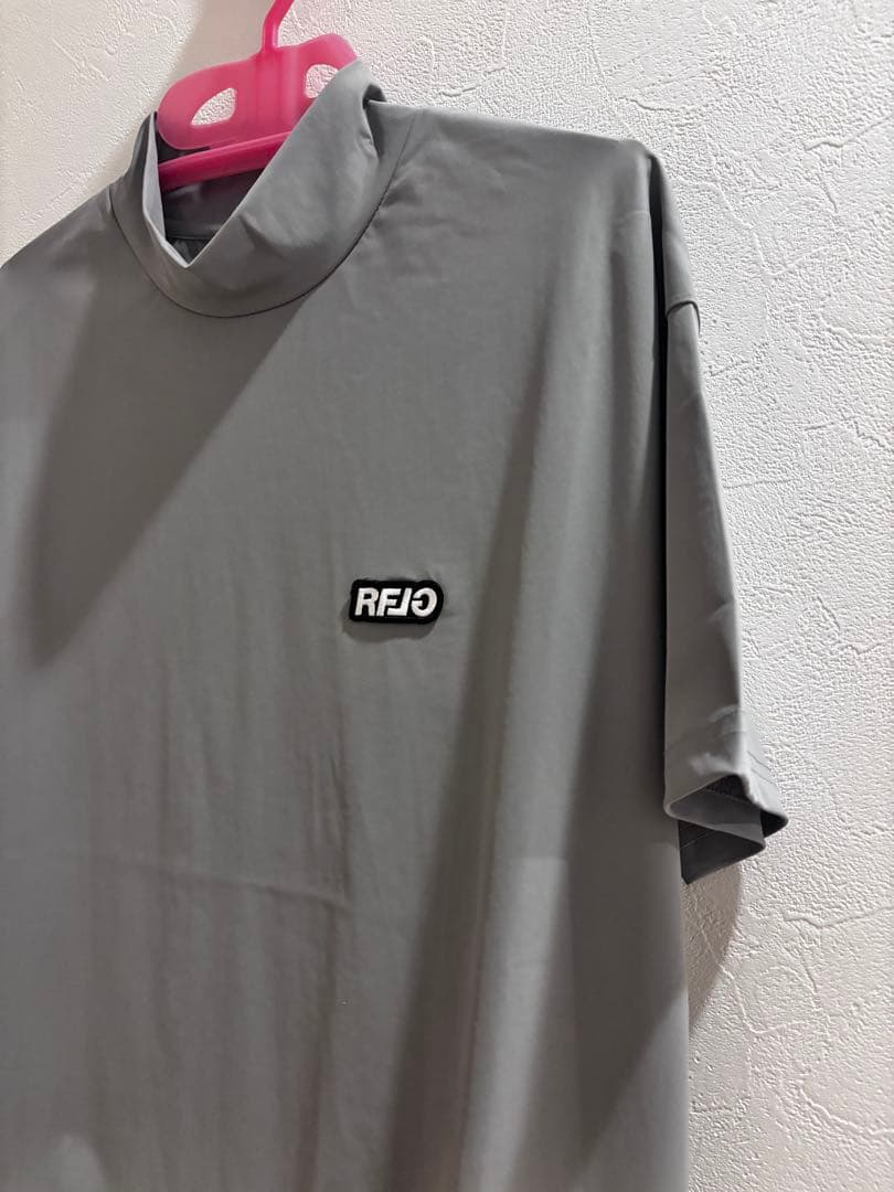 ラフロッグ　ロゴモックネックシャツ　M グレー