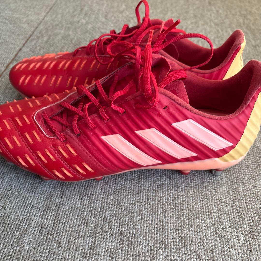 adidas サッカーシューズ レッド スパイク ラグビーシューズ