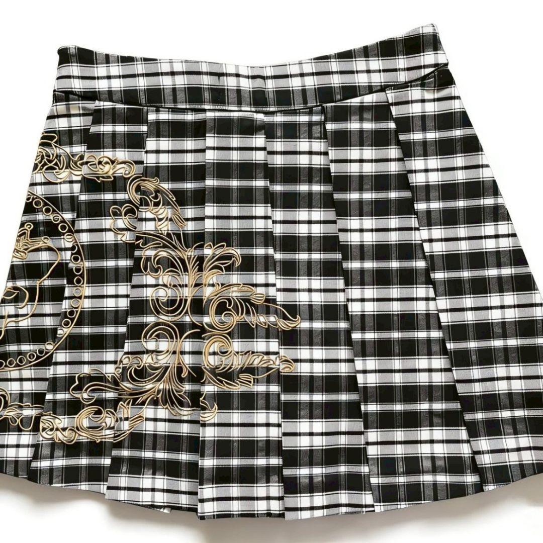 新品　UTAA　ユタ　ゴルフ　チェックスカート　M