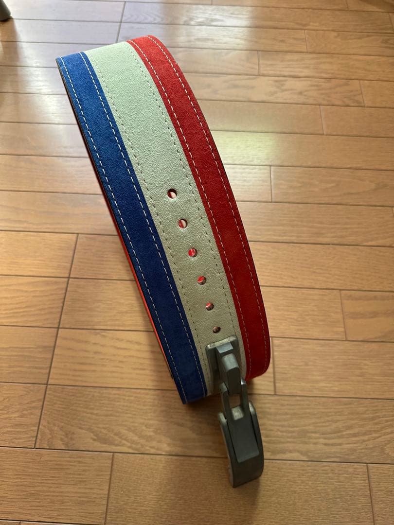 トレーニング・パワーベルト Lサイズ 赤 青 灰色