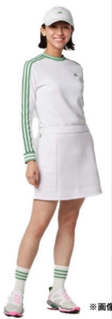 新品adidasゴルフ　保湿スリーストライプスニット　ダンボールニット　春カラー
