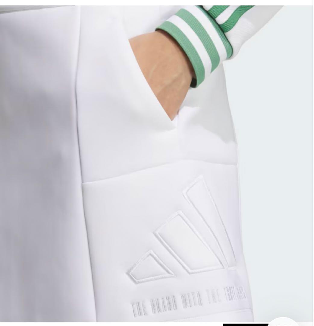新品adidasゴルフ　保湿スリーストライプスニット　ダンボールニット　春カラー