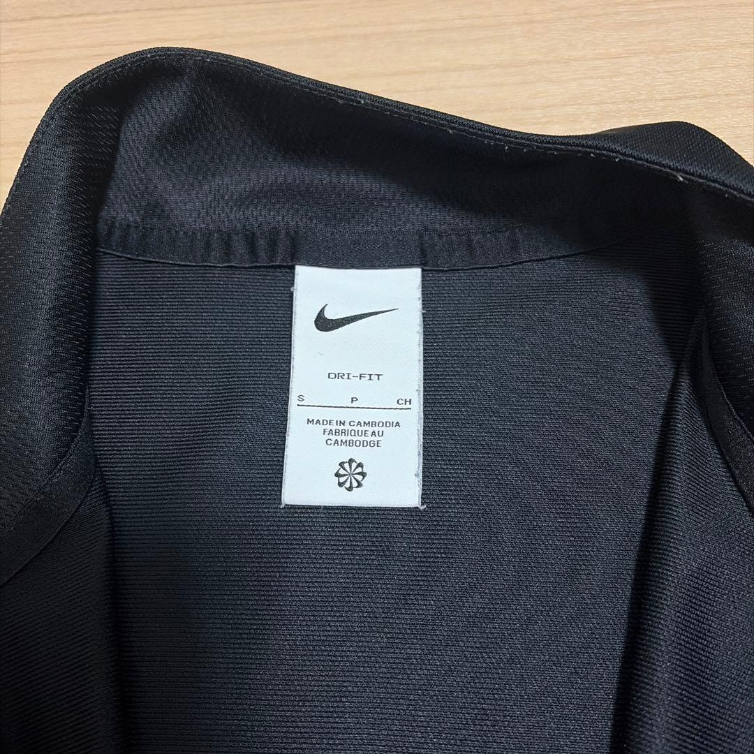 美品 ナイキ DRY-FIT ジャージ 上下セット ワンポイント ブラック S