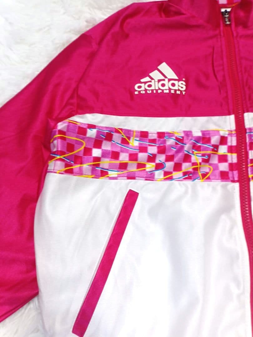 90s アディダス デサント フランス ジャージ セットアップ ピンク S M