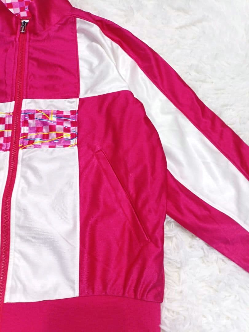 90s アディダス デサント フランス ジャージ セットアップ ピンク S M