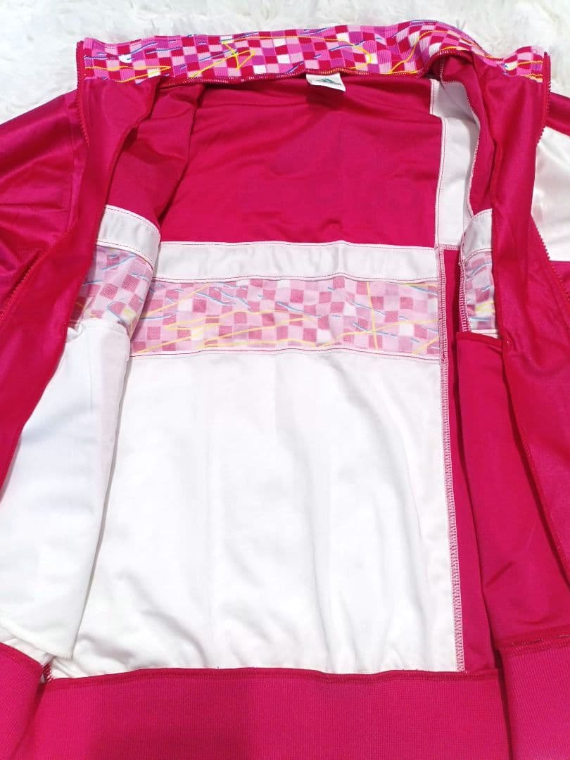 90s アディダス デサント フランス ジャージ セットアップ ピンク S M