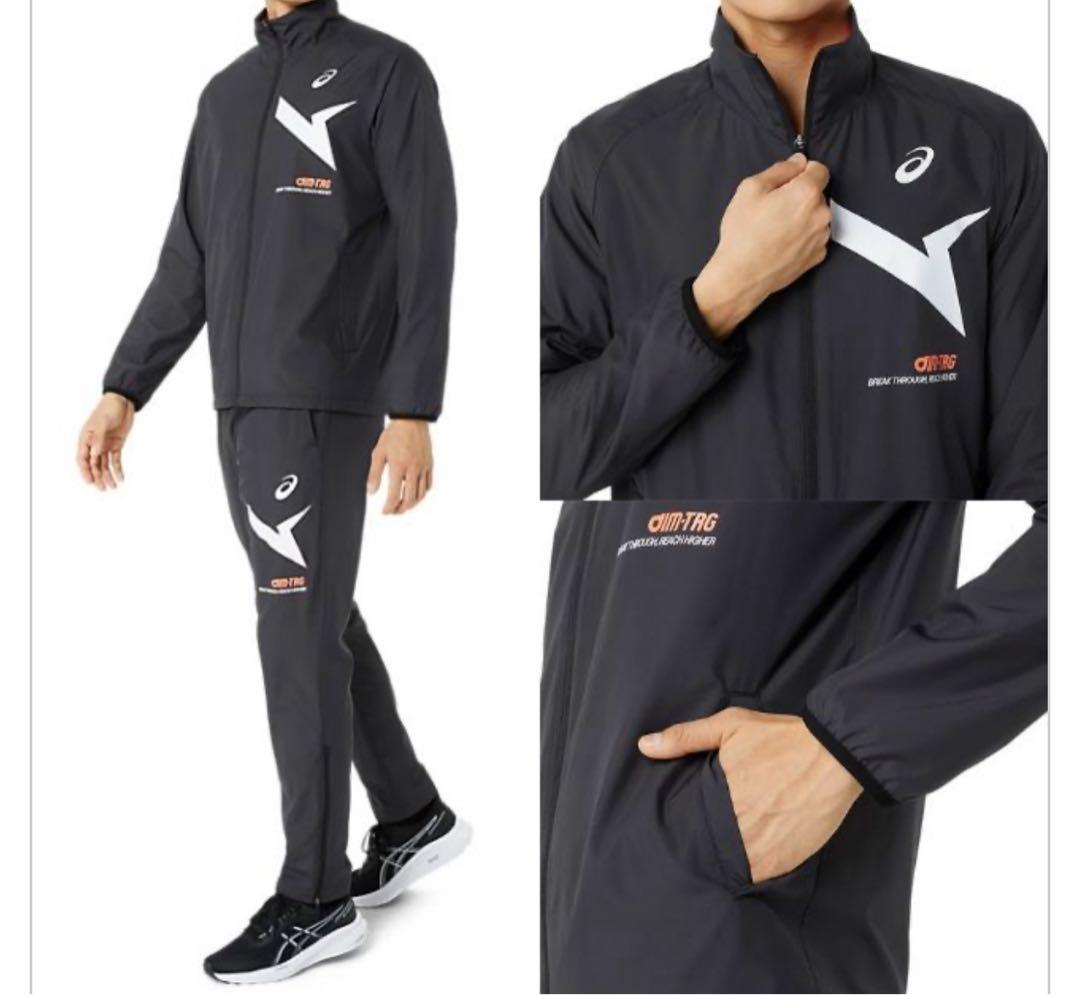 未使用 セットアップ asics AIM-TRG裏トリコットウインドブレーカー