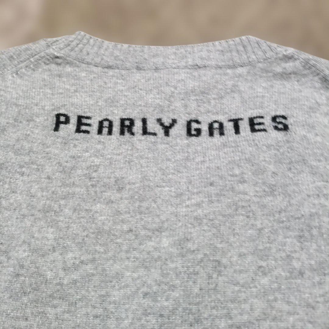 PEARLY GATES グレー セーター PGロゴカシミヤ